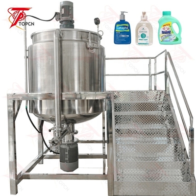 El champú del vapor que produce los cosméticos de la máquina bate el equipo de mezcla de emulsión de mezcla del tanque del mezclador del homogeneizador de la calefacción del jabón líquido